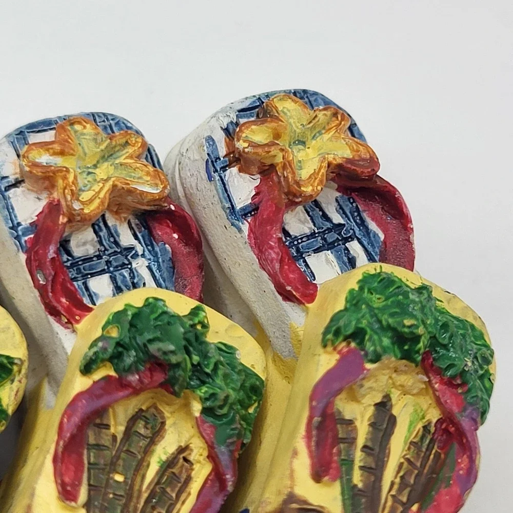 Appetizer Forks Novelty Flip Flops, Palm Trees & Fish Summer Cocktail Set Of 8